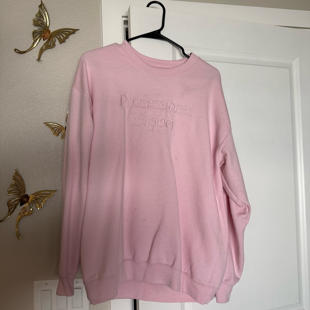 Light Pink Professional Yapper Crewneck
